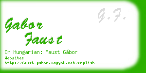 gabor faust business card